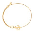Alex And Ani Anchor Pull Chain Bracelet, 14kt Gold Plated