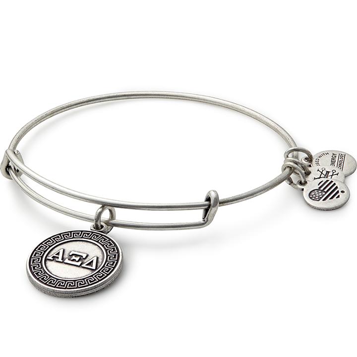 Alex And Ani Alpha Xi Delta Charm Bangle, Rafaelian Silver Finish