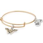 Alex And Ani Wonder Woman Two Tone Logo Charm Bangle