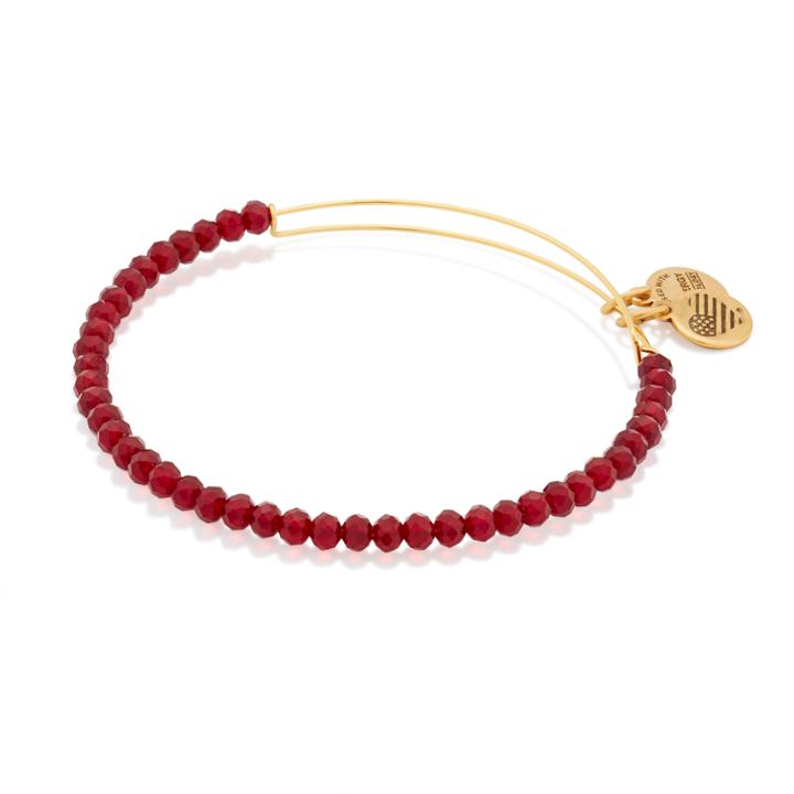Alex And Ani Life On Mars Brilliance Beaded Bangle, Shiny Gold Finish