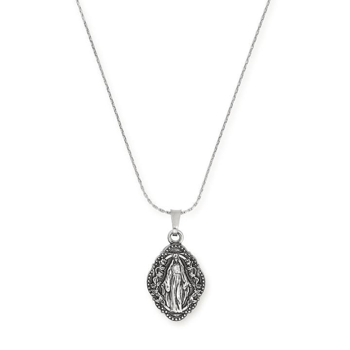 Alex And Ani Mother Mary Expandable Necklace, Rafaelian Silver Finish