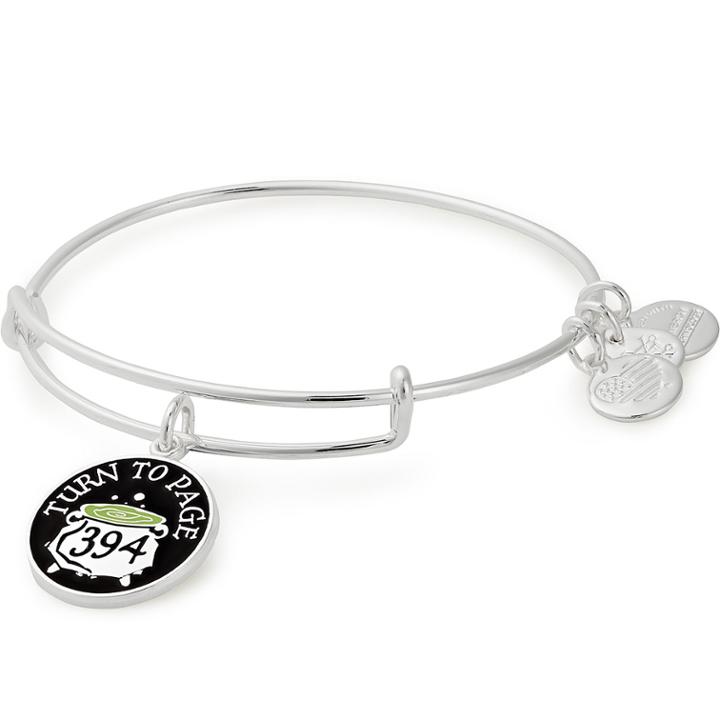 Alex And Ani Harry Potter  Turn To Page 394 Charm Bangle, Shiny Silver Finish
