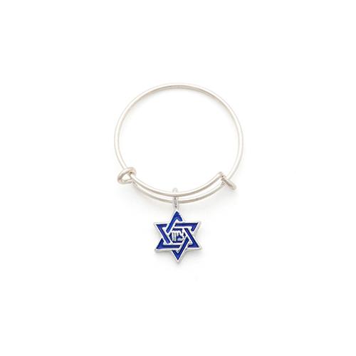 Alex And Ani Star Of David Expandable Wire Ring, Argentium Silver