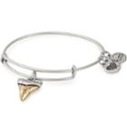Alex And Ani Shark Tooth Two Tone Charm Bangle, Rafaelian Silver Finish