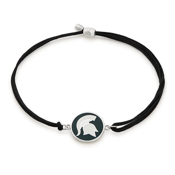 Alex And Ani Michigan State University Pull Cord Bracelet, Sterling Silver