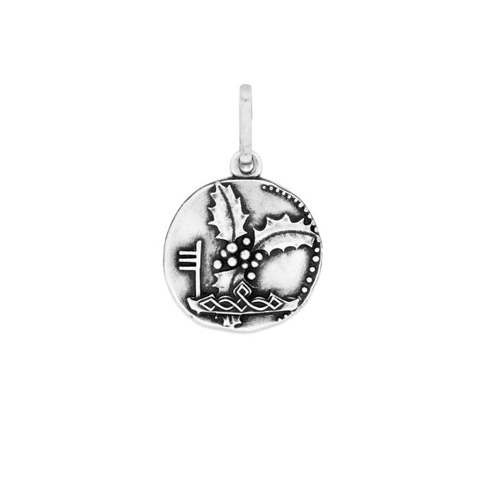 Alex And Ani Holly Necklace Charm, Rafaelian Silver Finish