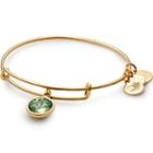 Alex And Ani August Birth Month Charm Bangle With Swarovski  Crystal, Shiny Gold Finish