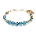 Alex And Ani Sky Beaded Bangle With Swarovski® Crystals, Shiny Gold Finish