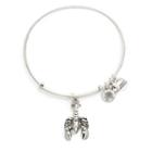 Alex And Ani Lobster Charm Bangle, Rafaelian Silver Finish