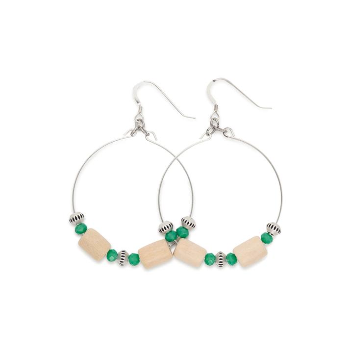 Alex And Ani Tropical Palm Earrings, Rafaelian Silver Finish