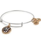 Alex And Ani Initial M Two Tone Charm Bangle, Rafaelian Silver Finish