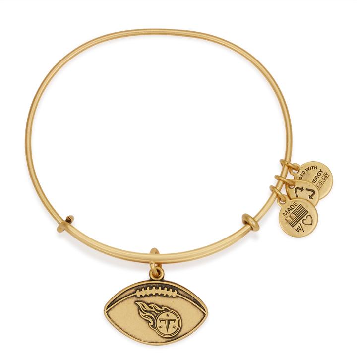 Alex And Ani Tennessee Titans Football Charm Bangle, Rafaelian Gold Finish