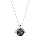 Alex And Ani Disney  Dark And Stormy Night Spinner Expandable Necklace, Shiny Silver Finish