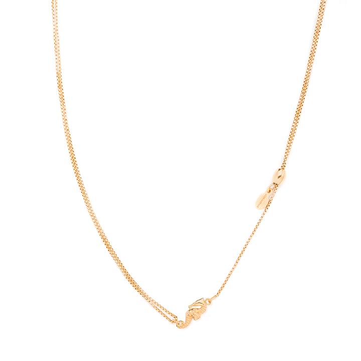 Alex And Ani Seahorse Pull Chain Necklace, 14kt Gold Plated