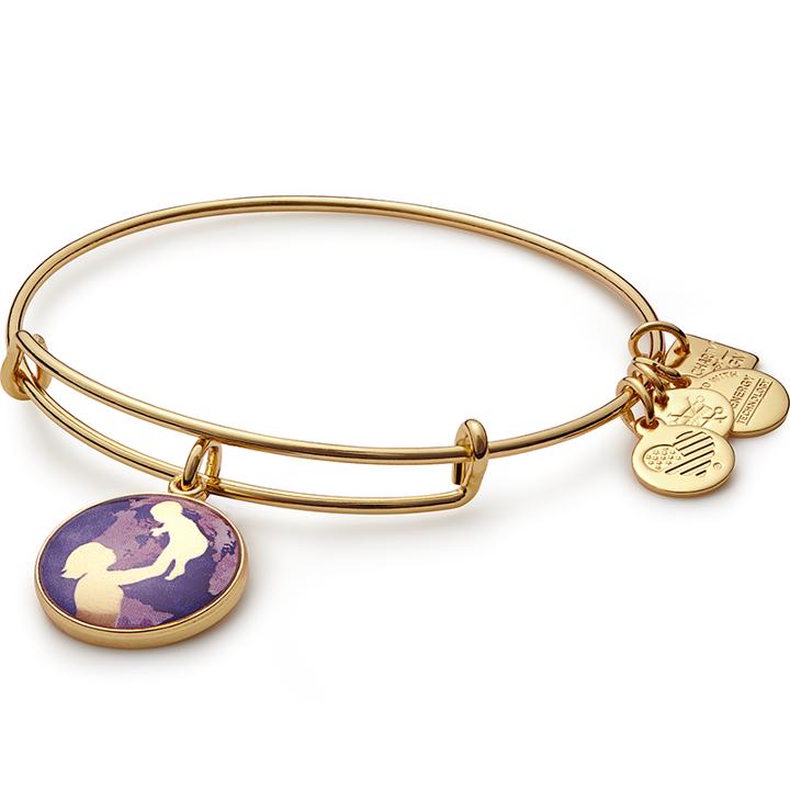 Alex And Ani Bright Future Charm Bangle Unicef, Shiny Gold Finish