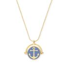 Alex And Ani Anchor & Shell Color Infusion Expandable Necklace, Shiny Gold Finish