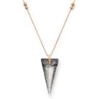 Alex And Ani Rose Glow Spike Pendant Necklace With Swarovski  Crystal, 14kt Rose Gold Plated