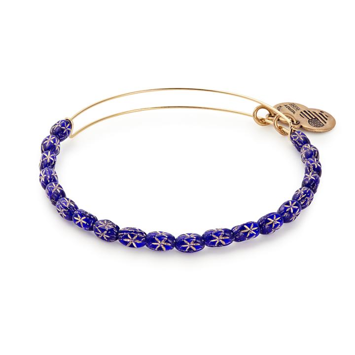 Alex And Ani Dusk Starlight Beaded Bangle, Rafaelian Gold Finish