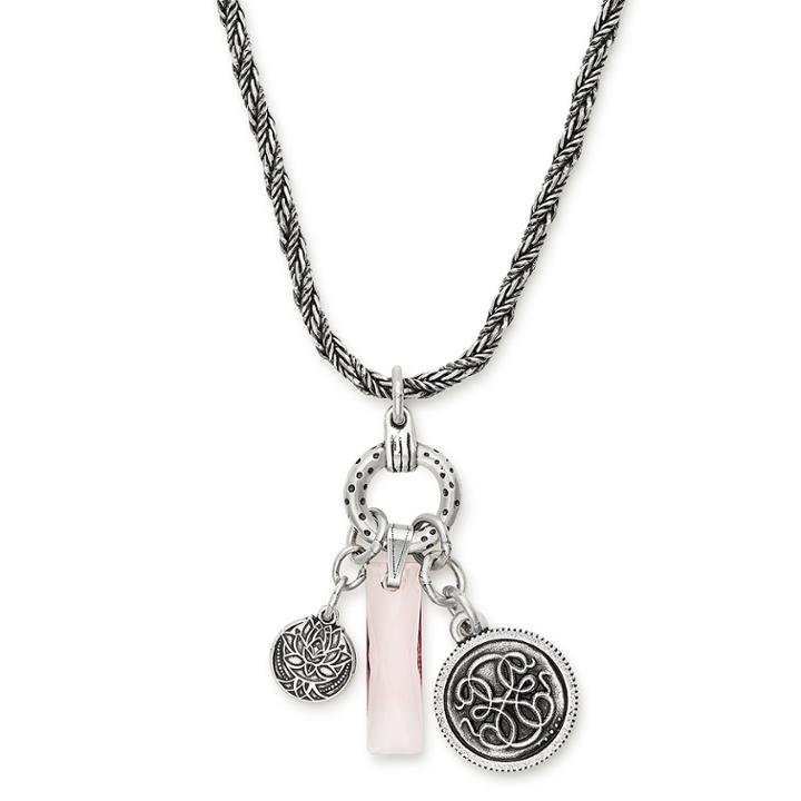 Alex And Ani New Beginnings Trio Adjustable Necklace, Rafaelian Silver Finish
