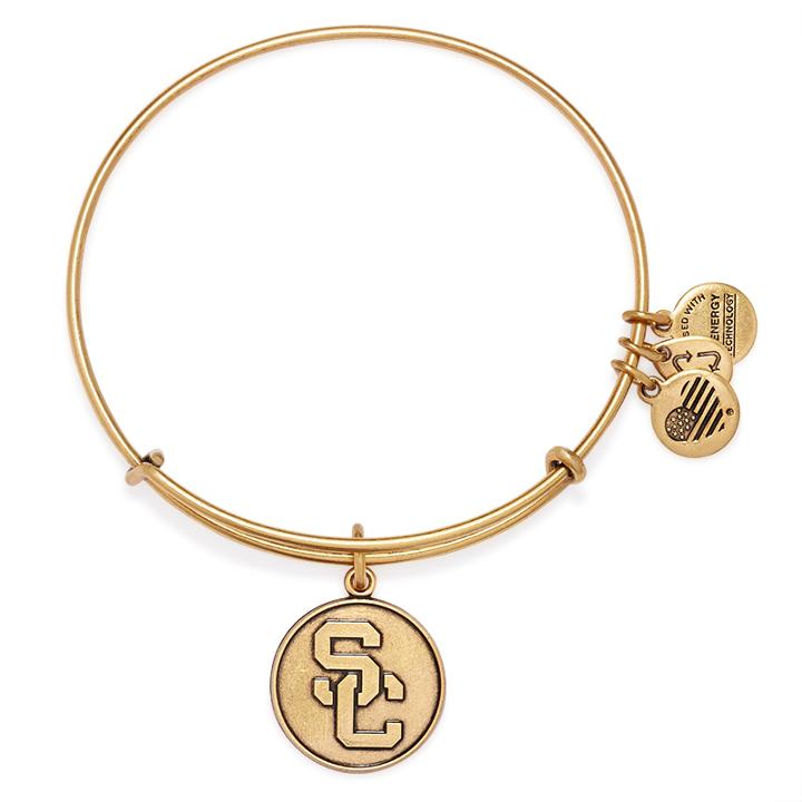 Alex And Ani University Of Southern California Logo Charm Bangle, Rafaelian Gold Finish