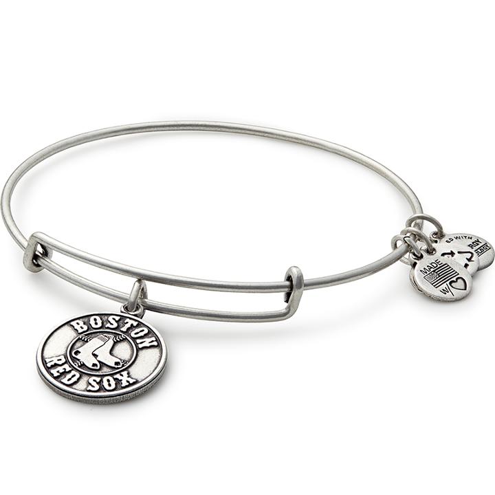 Alex And Ani Boston Red Sox™ Primary Logo Charm Bangle, Rafaelian Silver Finish