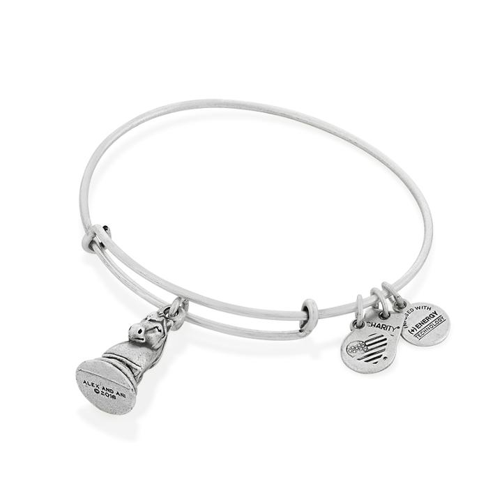 Alex And Ani The Knight Charm Bangle Year Up, Rafaelian Silver Finish