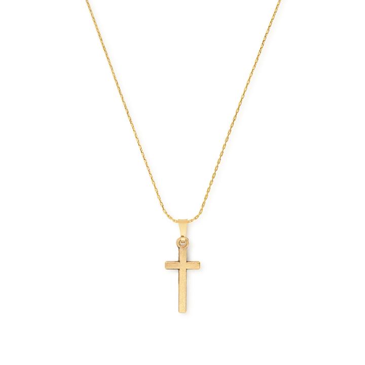 Alex And Ani Cross Expandable Necklace, Rafaelian Gold Finish