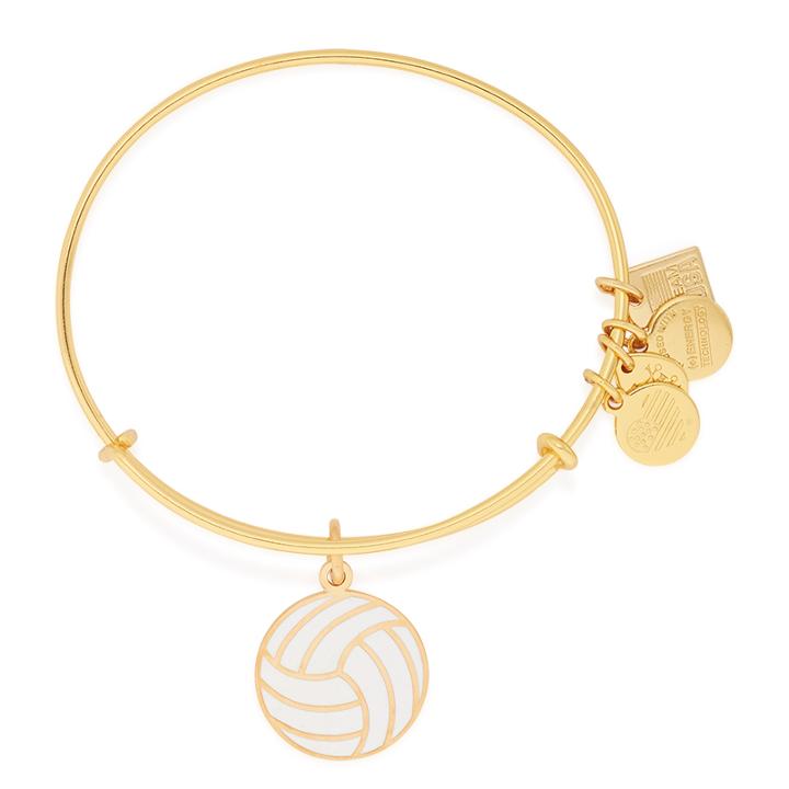 Alex And Ani Team Usa Volleyball Charm Bangle, Shiny Gold Finish