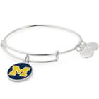 Alex And Ani University Of Michigan Logo Color Infusion Charm Bangle, Shiny Silver Finish