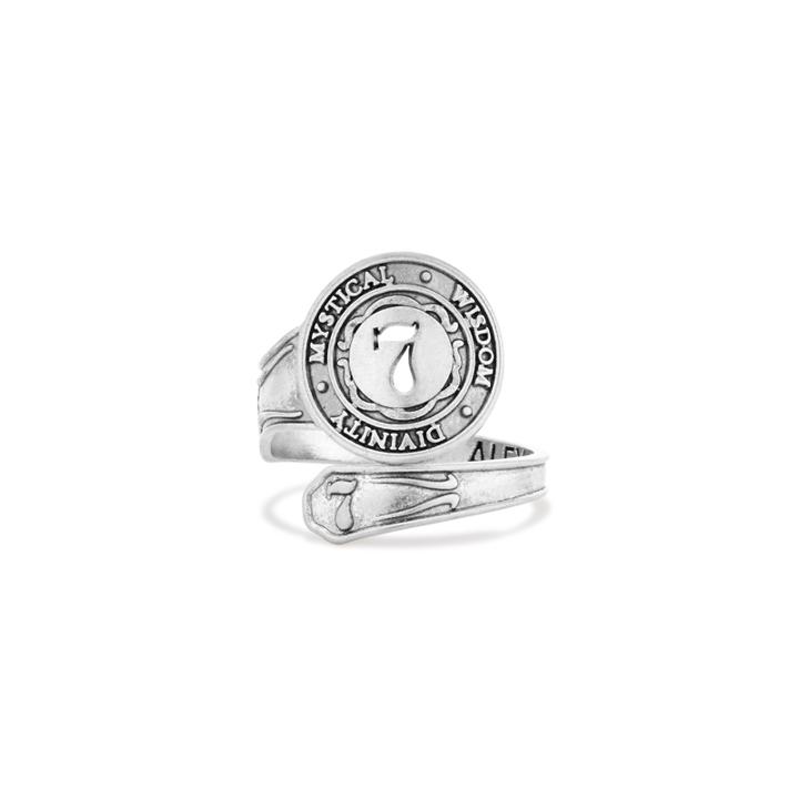 Alex And Ani Number 7 Spoon Ring, Sterling Silver