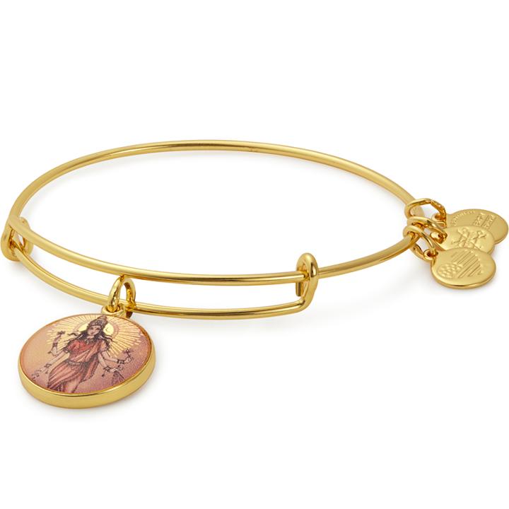 Alex And Ani Lakshmi Charm Bangle, Shiny Gold Finish