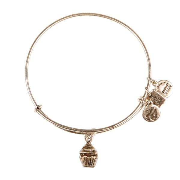 Alex And Ani Cupcake Charm Bangle | Race To Erase Ms, Rafaelian Silver Finish