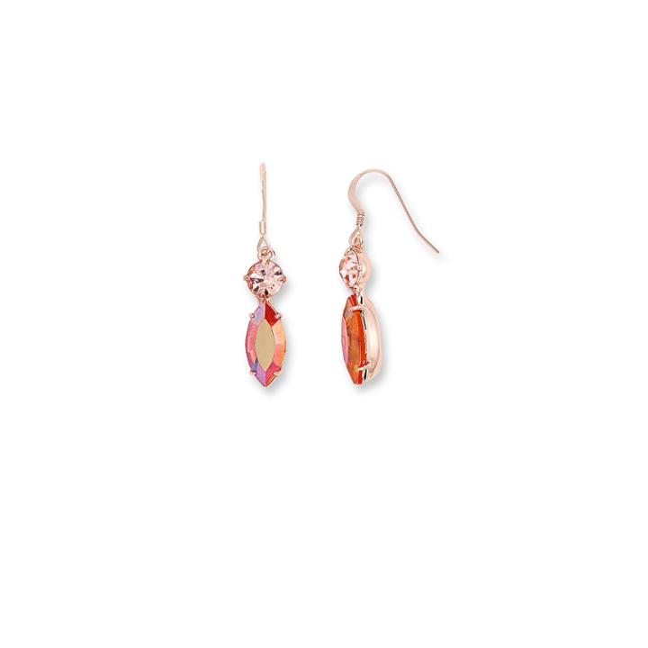Alex And Ani Coral Sparkler Earrings, Shiny Rose Gold Finish