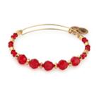 Alex And Ani Poppy Beaded Bangle With Swarovski  Crystals, Shiny Gold Finish