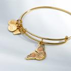 Alex And Ani Monarch Butterfly Charm Bangle Roger Williams Park Zoo, Shiny Gold Finish