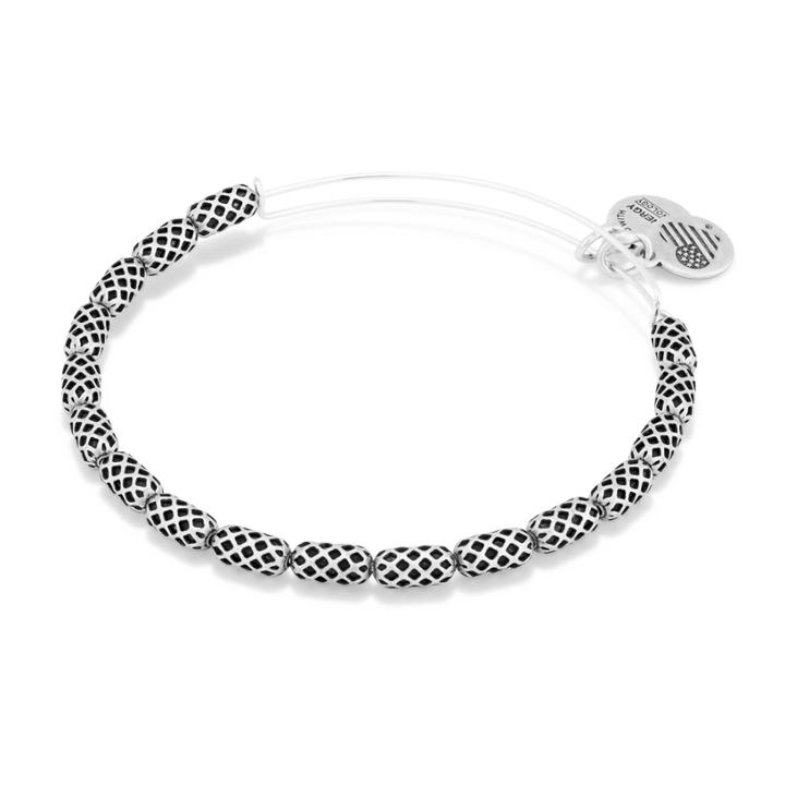 Alex And Ani Beehive Beaded Bangle, Rafaelian Silver Finish