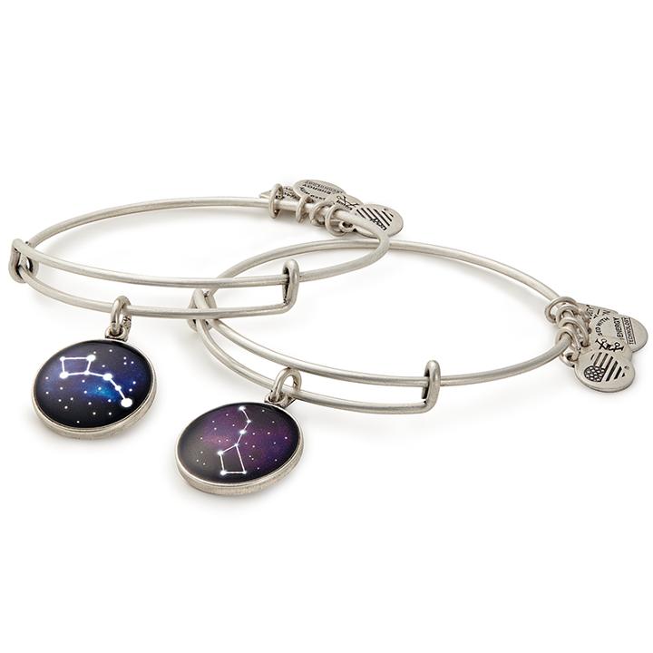 Alex And Ani Big And Little Dipper Set Of Two Charm Bangles | Big Brothers Big Sisters Of America, Rafaelian Silver Finish