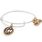 Alex And Ani Initial G Two Tone Charm Bangle, Rafaelian Silver Finish