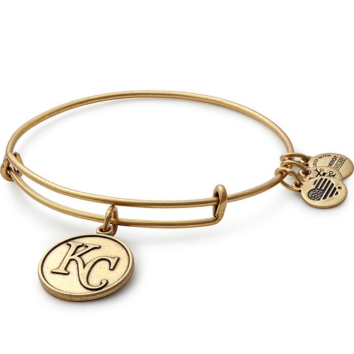 Alex And Ani Kansas City Royals™ Cap Logo Charm Bangle, Rafaelian Gold Finish