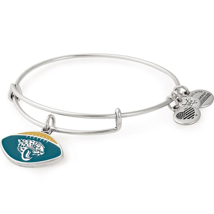 Alex And Ani Jacksonville Jaguars Football Color Infusion Charm Bangle, Rafaelian Silver Finish