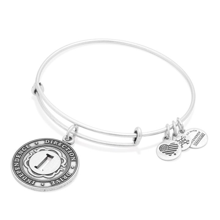 Alex And Ani Number 1 Charm Bangle, Rafaelian Silver Finish