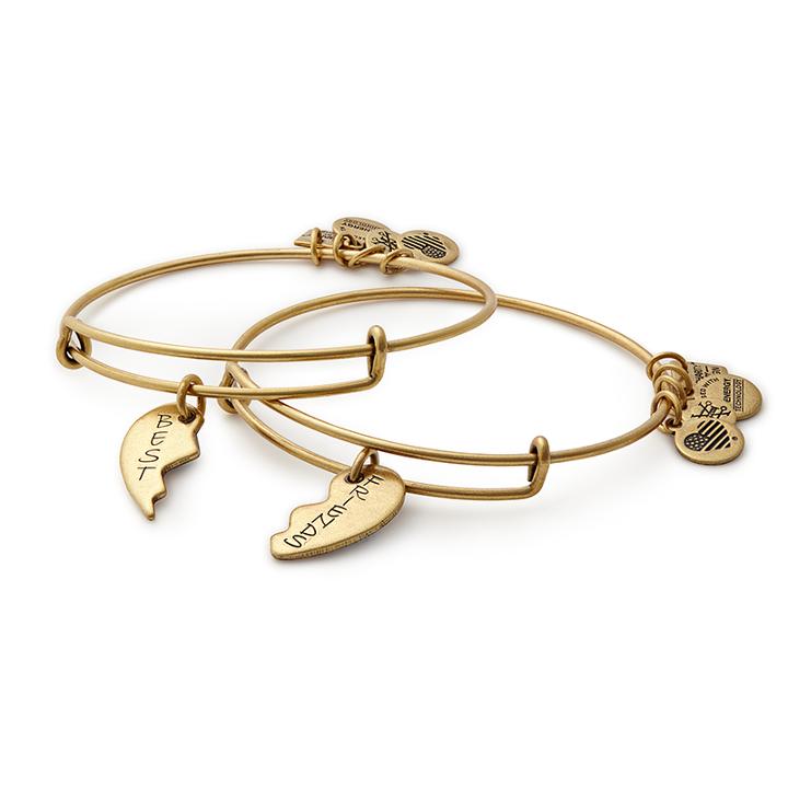 Alex And Ani Best Friends Set Of 2 Charm Bangles American Heart Association, Rafaelian Gold Finish