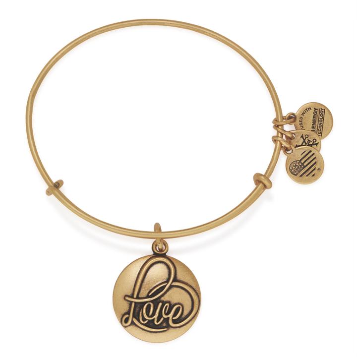 Alex And Ani Love Charm Bangle