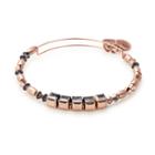 Alex And Ani Crown Beaded Bangle With Swarovski® Crystals, Shiny Rose Gold Finish
