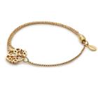 Alex And Ani Path Of Life Pull Chain Bracelet, 14kt Gold Plated