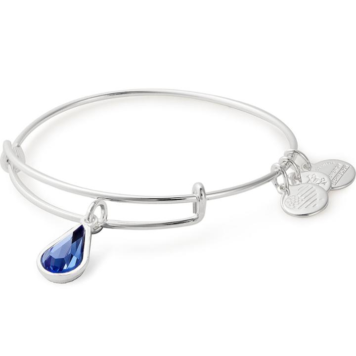 Alex And Ani September Birth Month Charm Bangle With Swarovski  Crystals, Shiny Silver Finish