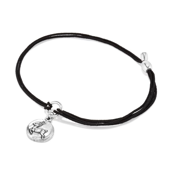 Alex And Ani Reindeer Pull Cord Bracelet, Rafaelian Silver Finish
