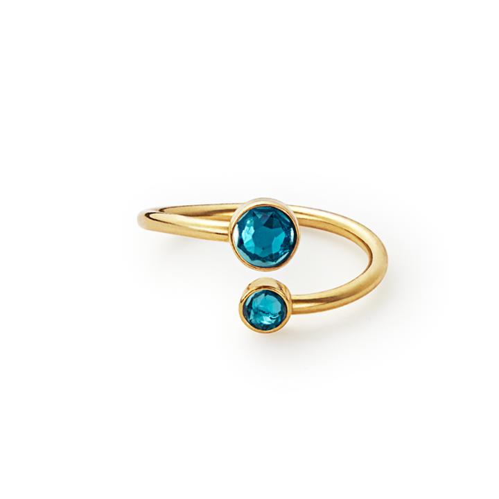 Alex And Ani December Ring Wrap With Swarovski® Crystals, 14kt Gold Plated