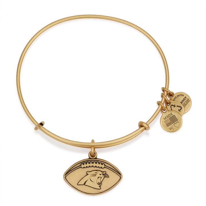Alex And Ani Carolina Panthers Football Charm Bangle, Rafaelian Gold Finish