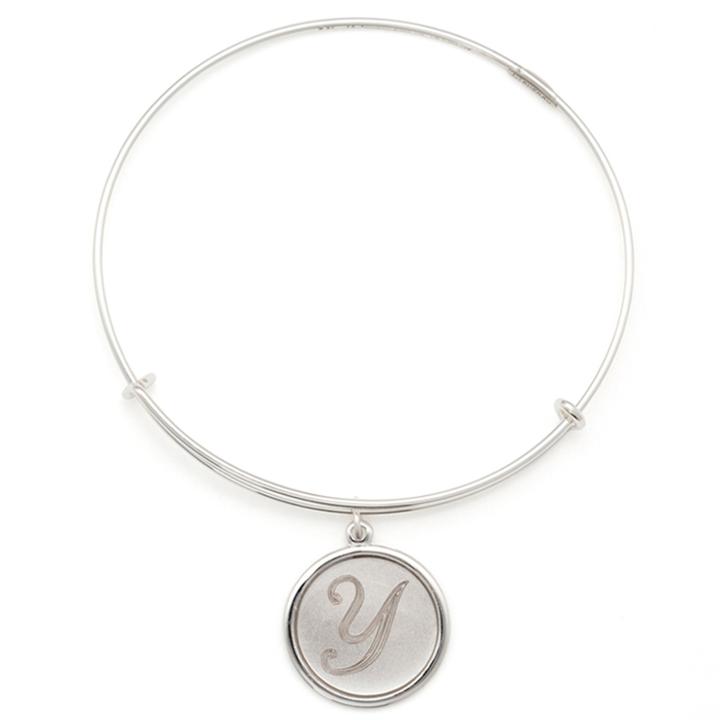 Alex And Ani Precious Initial Y Charm Bangle, Sterling Silver